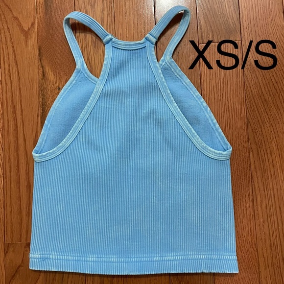 Free People Happiness Runs Crop Tank Blue Bell XS/S $30 - Picture 4 of 7